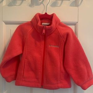 Columbia kids 2T fleece full zip jacket.  Bright pink.